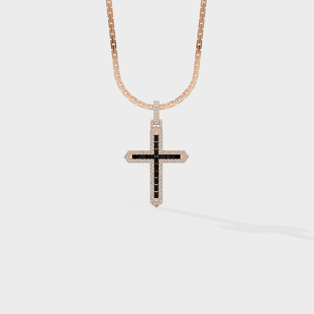 Noir Cross Pendant - Cyera Gems & Jewellery