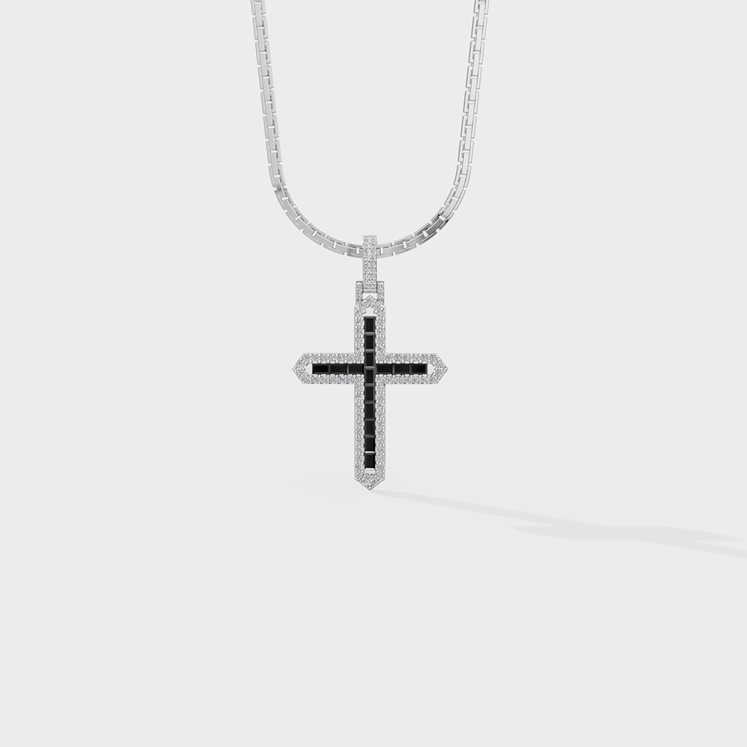 Noir Cross Pendant - Cyera Gems & Jewellery
