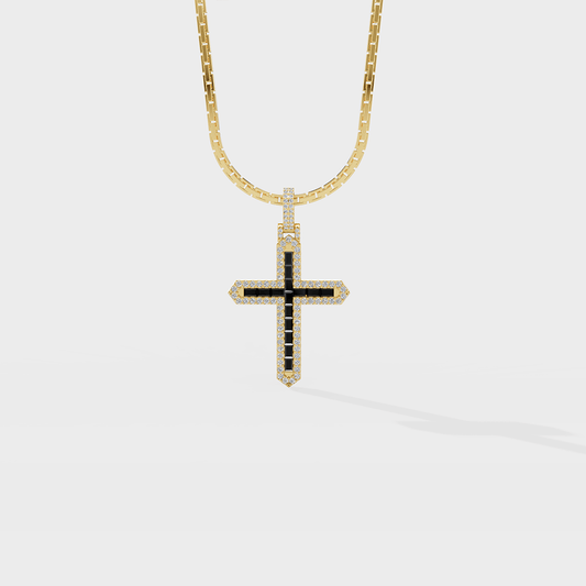 Noir Cross Pendant - Cyera Gems & Jewellery