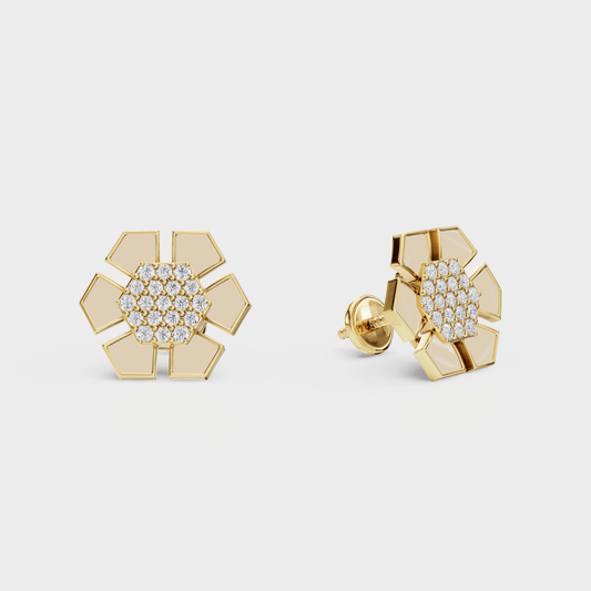 Mother II Diamond Earring - Cyera Gems & Jewellery