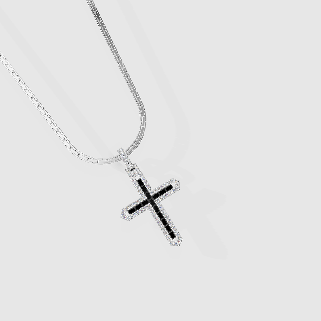 Noir Cross Pendant - Cyera Gems & Jewellery