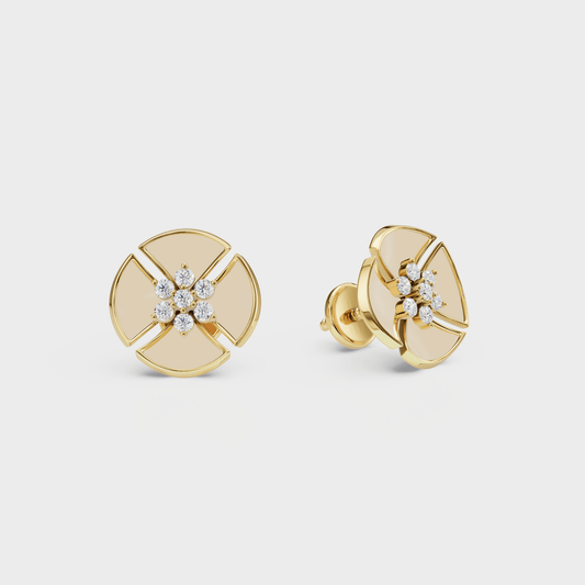 Mother I Diamond Earring - Cyera Gems & Jewellery