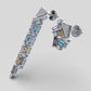 "Spectrum A Luxury Earrings - \"Lab Grown\", \"White Gold\" - Cyera Gems & Jewellery"
