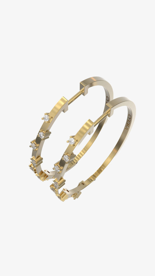Minas Diamond Earring - Cyera Gems & Jewellery