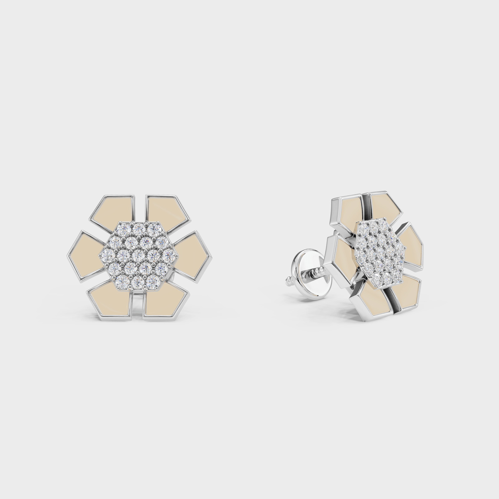 Mother II Diamond Earring - Cyera Gems & Jewellery