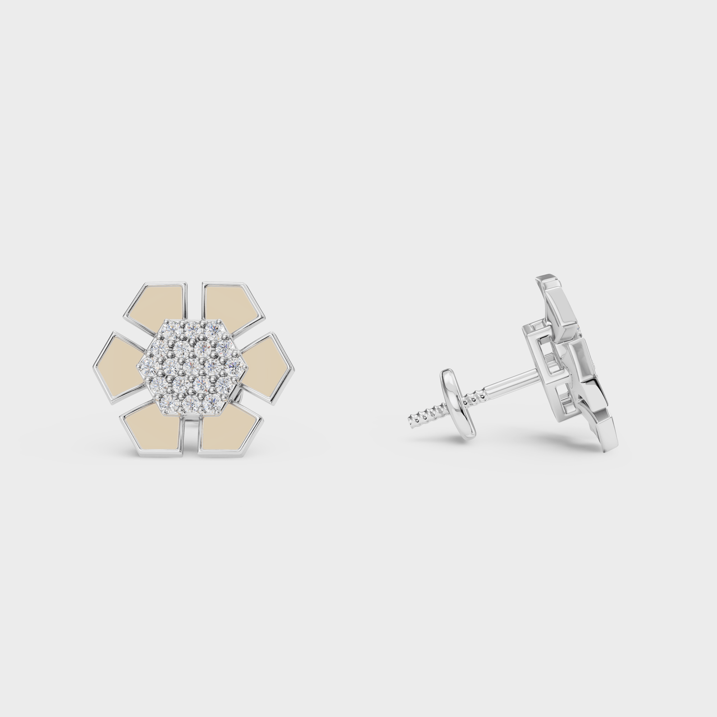 Mother II Diamond Earring - Cyera Gems & Jewellery