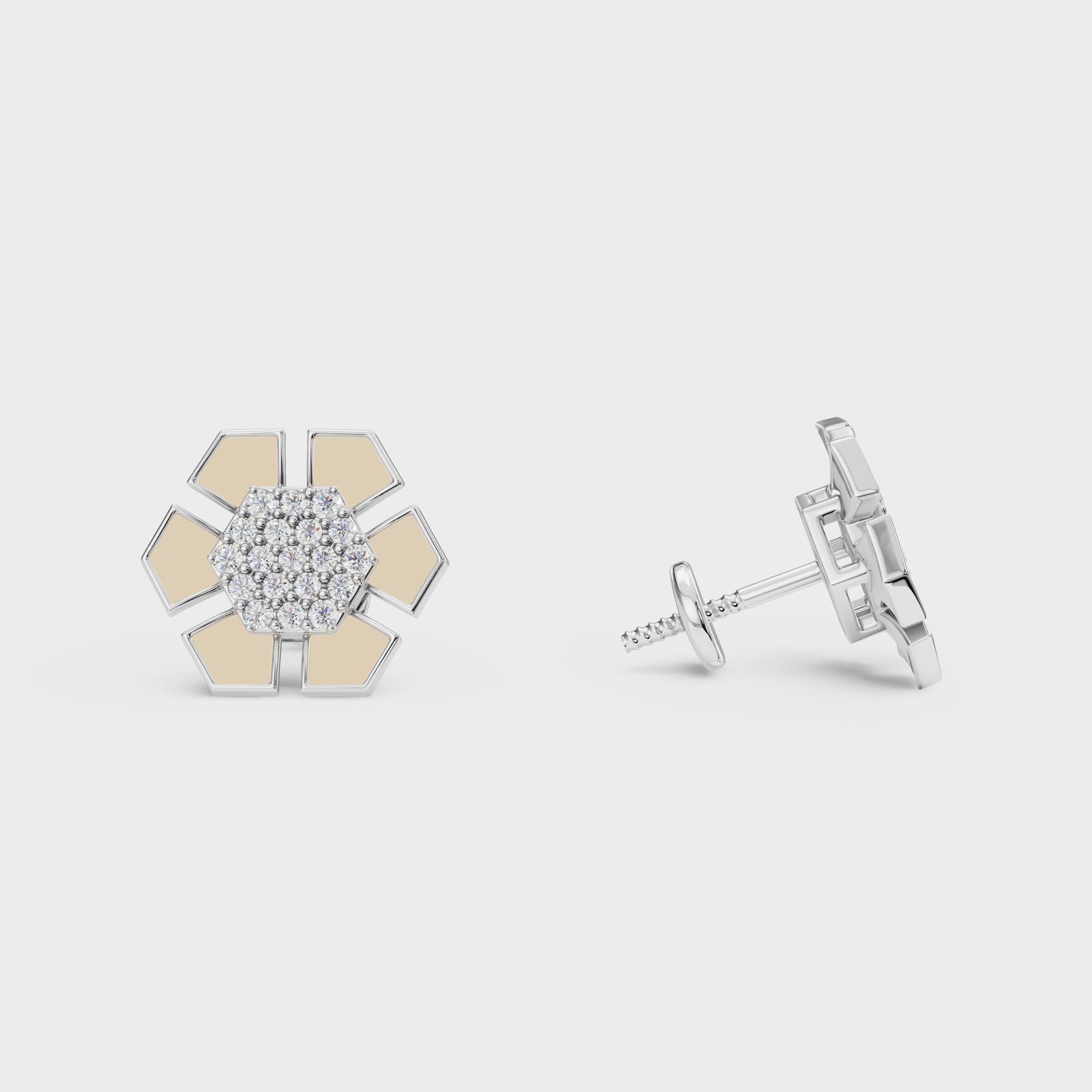 Mother II Diamond Earring - Cyera Gems & Jewellery