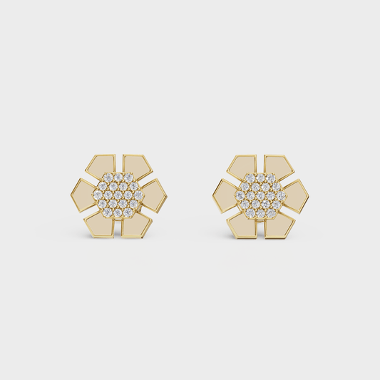 Mother II Diamond Earring - Cyera Gems & Jewellery