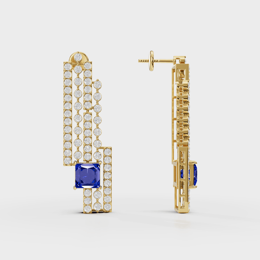 Lunaria Diamond Earring - Cyera Gems & Jewellery