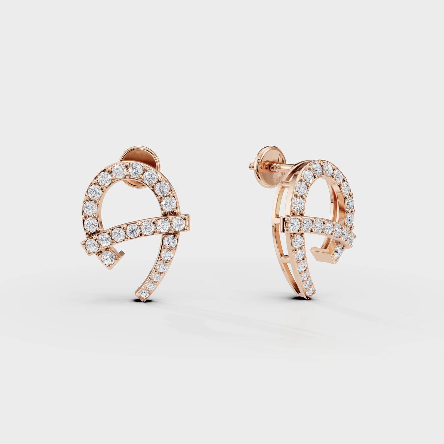 Curvross Diamond Earring - Cyera Gems & Jewellery