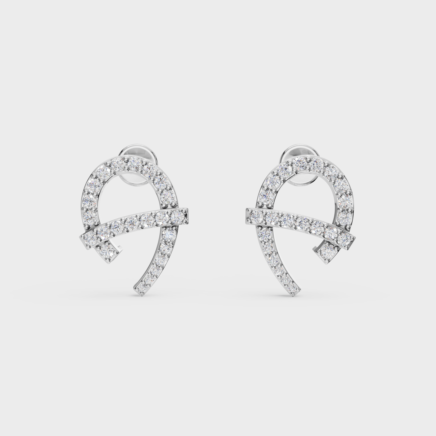 Curvross Diamond Earring - Cyera Gems & Jewellery