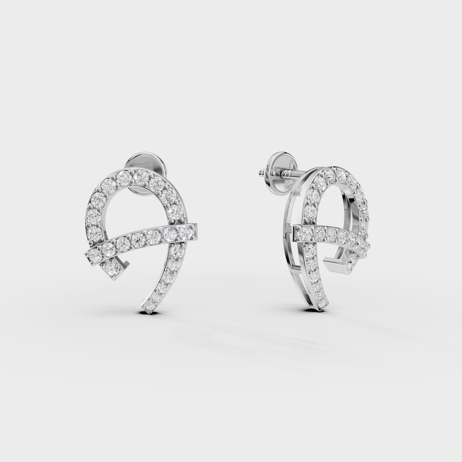 Curvross Diamond Earring - Cyera Gems & Jewellery