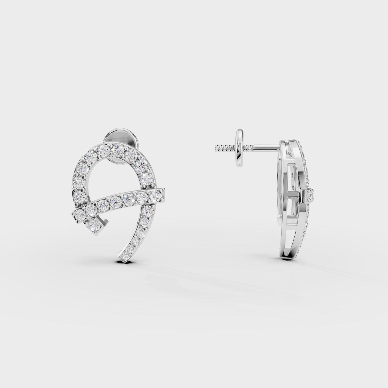 Curvross Diamond Earring - Cyera Gems & Jewellery