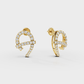 Curvross Diamond Earring - Cyera Gems & Jewellery