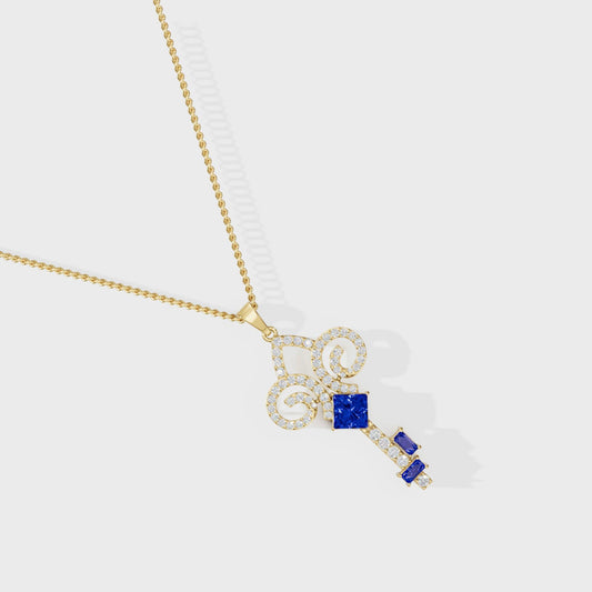 Key Diamond Pendant - Cyera Gems & Jewellery
