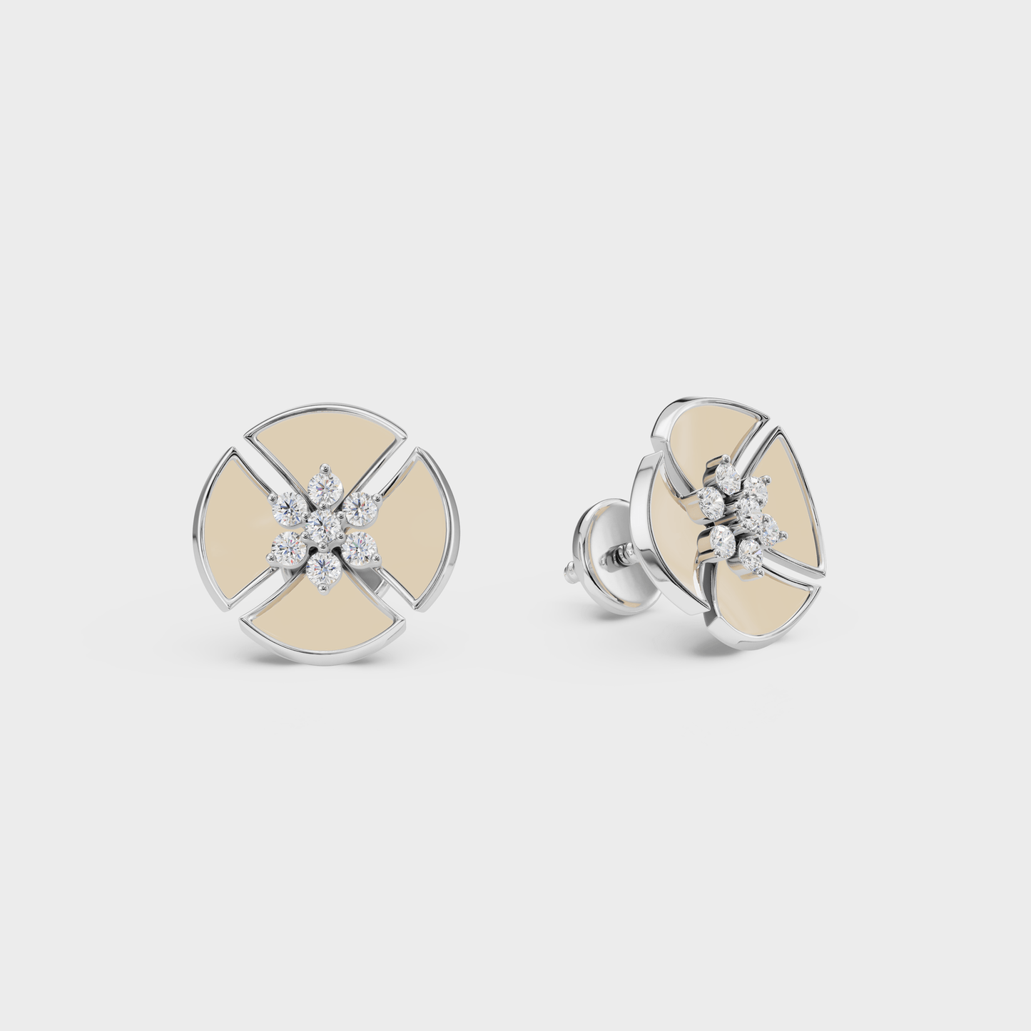 Mother I Diamond Earring - Cyera Gems & Jewellery