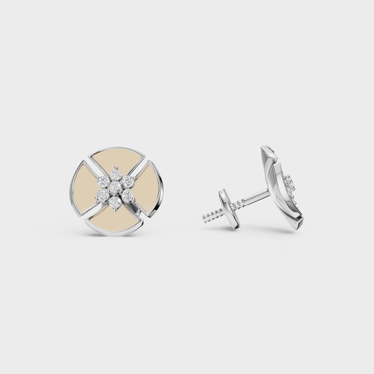 Mother I Diamond Earring - Cyera Gems & Jewellery