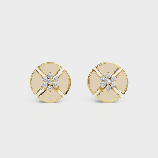 Mother I Diamond Earring - Cyera Gems & Jewellery