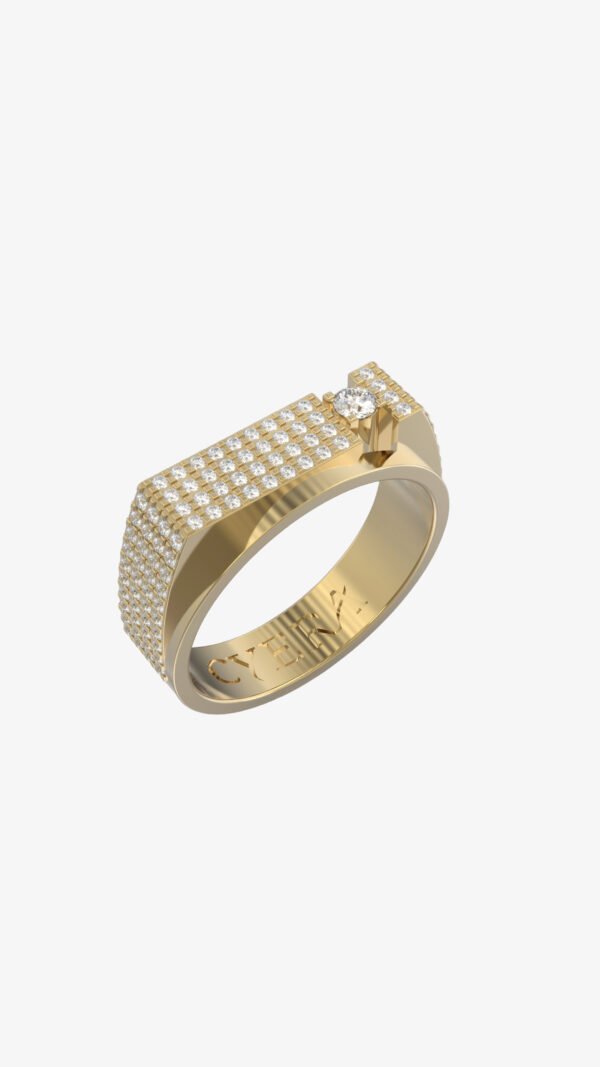 Ozel Diamond Ring, modern design, diamond jewelry, luxury accessory