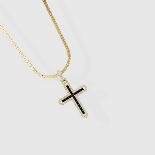 noir cross pendant
